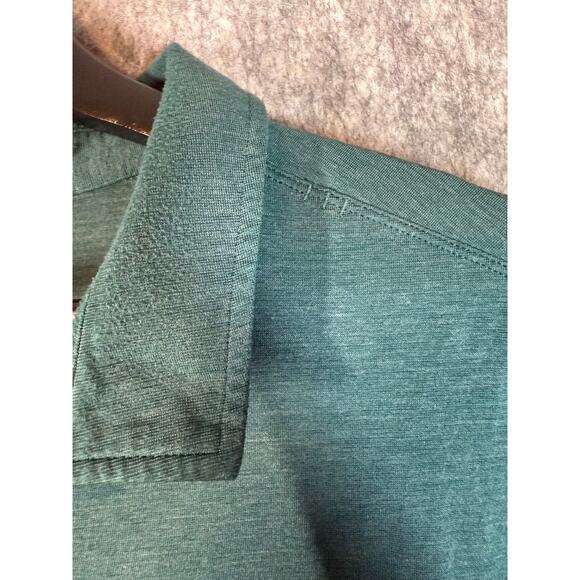 Lululemon Mens Evolution Green Short Sleeve Polo Shirt - Large - Picture 2 of 6